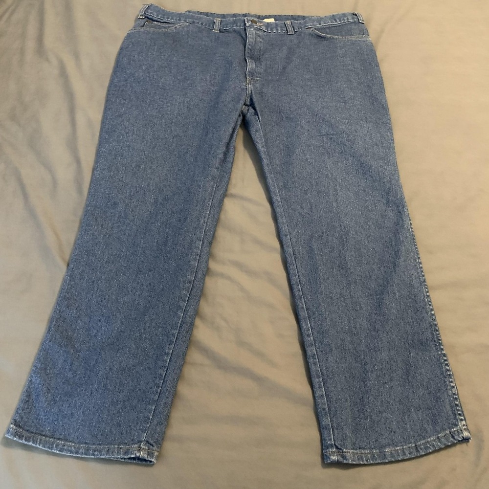 Long Haul Jeans‎ Mens 45x29 Blue Straight Leg Denim Big & Tall Made USA 75960B